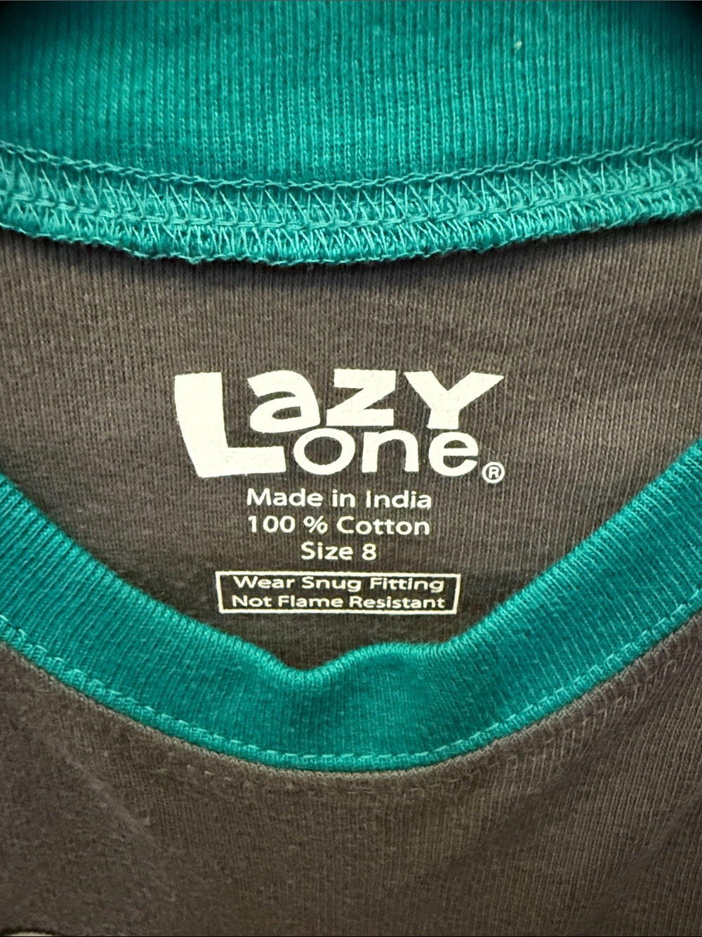 Lazy One Kids Manatee Pajama Set - Teal & Gray - Picture 4 of 5